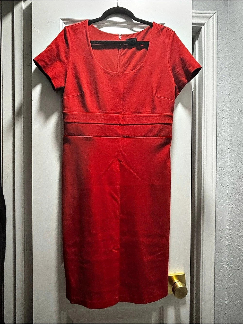 Ann Taylor Red Midi Dress Size 10 Like New